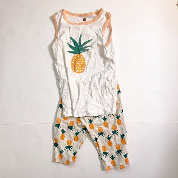 Tea Collection Pineapple Pajama Set, Size 12 - Picture 1 of 5